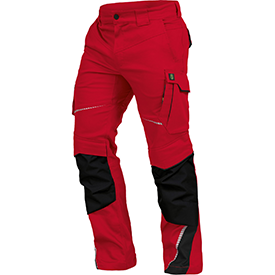 Leibwächter Arbeitshose - Bundhose Flex Line rot/schwarz