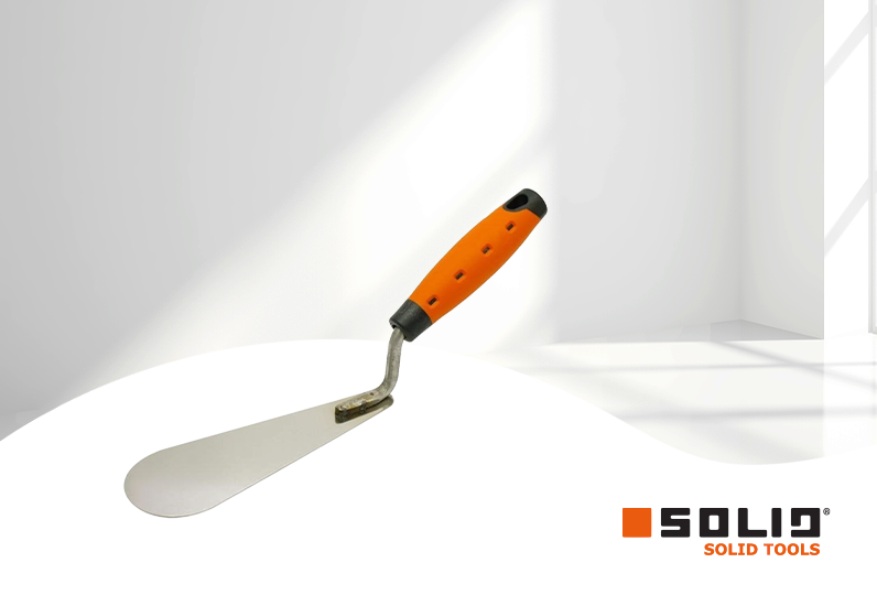 SOLID Katzenzungenkelle 160mm breit rostfrei 2-K Griff 