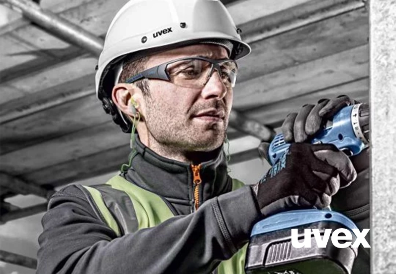 uvex i-works Bügelbrille grün oder blau