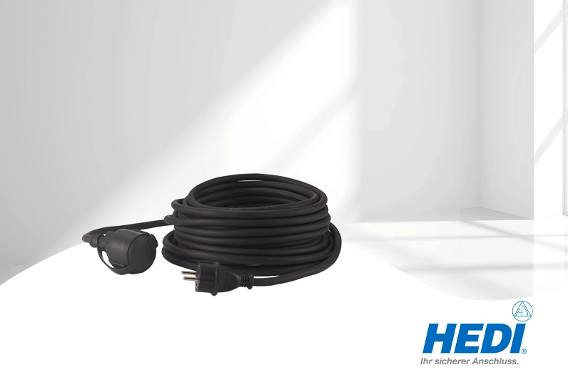 HEDI Verlängerungskabel außen / Neopren-Gummi-Kabel IP44