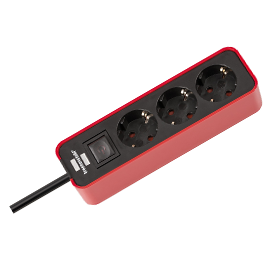 Brennenstuhl Ecolor Steckdosenleiste rot/schwarz 1,5m